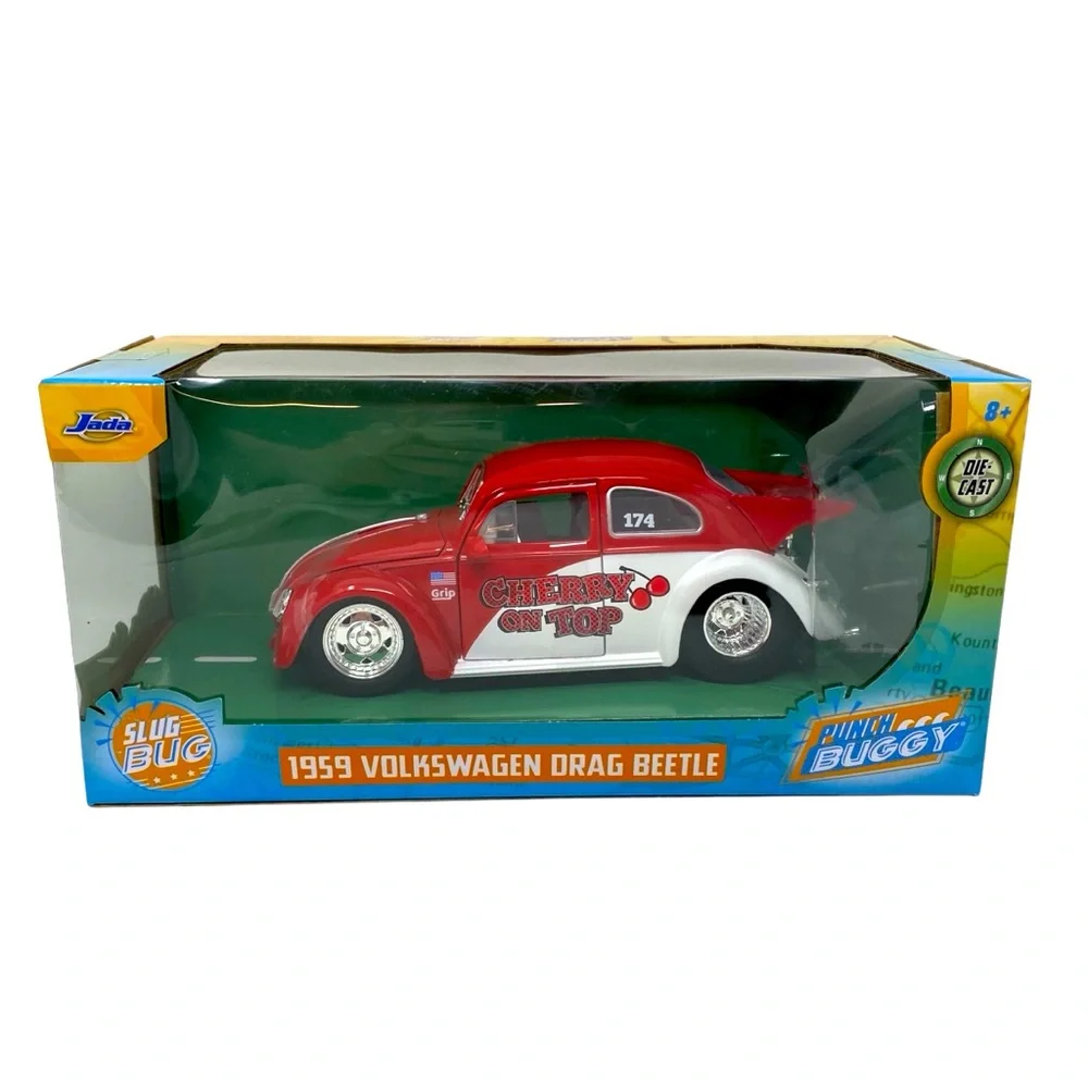 1959 Volkswagen Drag Beetle Cherry on Top Red and White Punch Buggy Series 1/24‎